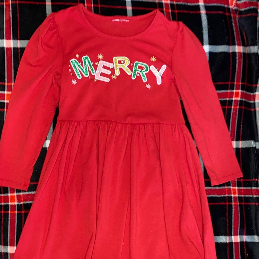⭐️ 3/$15 • Counting Daisies • Red • Merry • Holiday • Dress